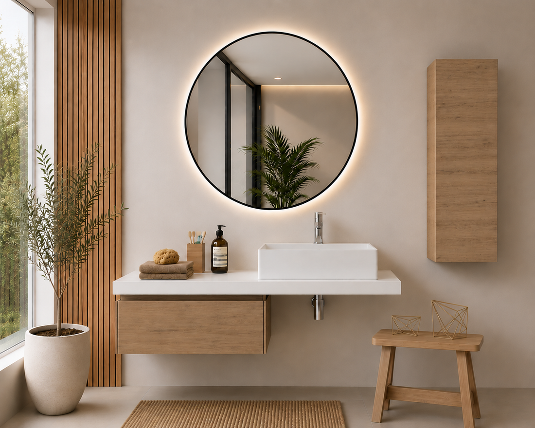 Mobilier de baie cu modul de 60 cm în culoarea stepă și blat de 120 cm, SICILIA
