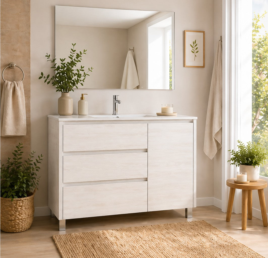 Mobilier de baie VOLUM cu 3 sertare, ușă și lavoar