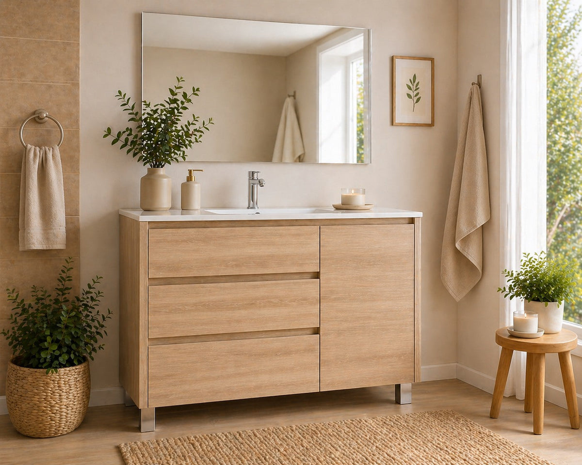 Mobilier de baie VOLUM cu 3 sertare, ușă și lavoar