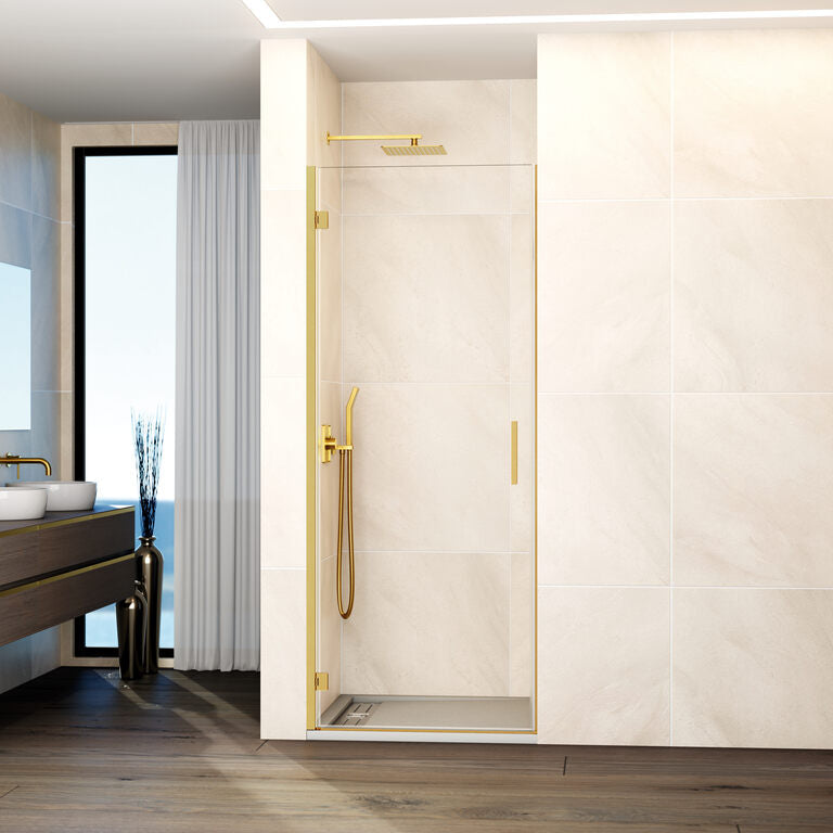 Paravan de duș frontal batant cu închidere magnetică, 1 ușă GLASS